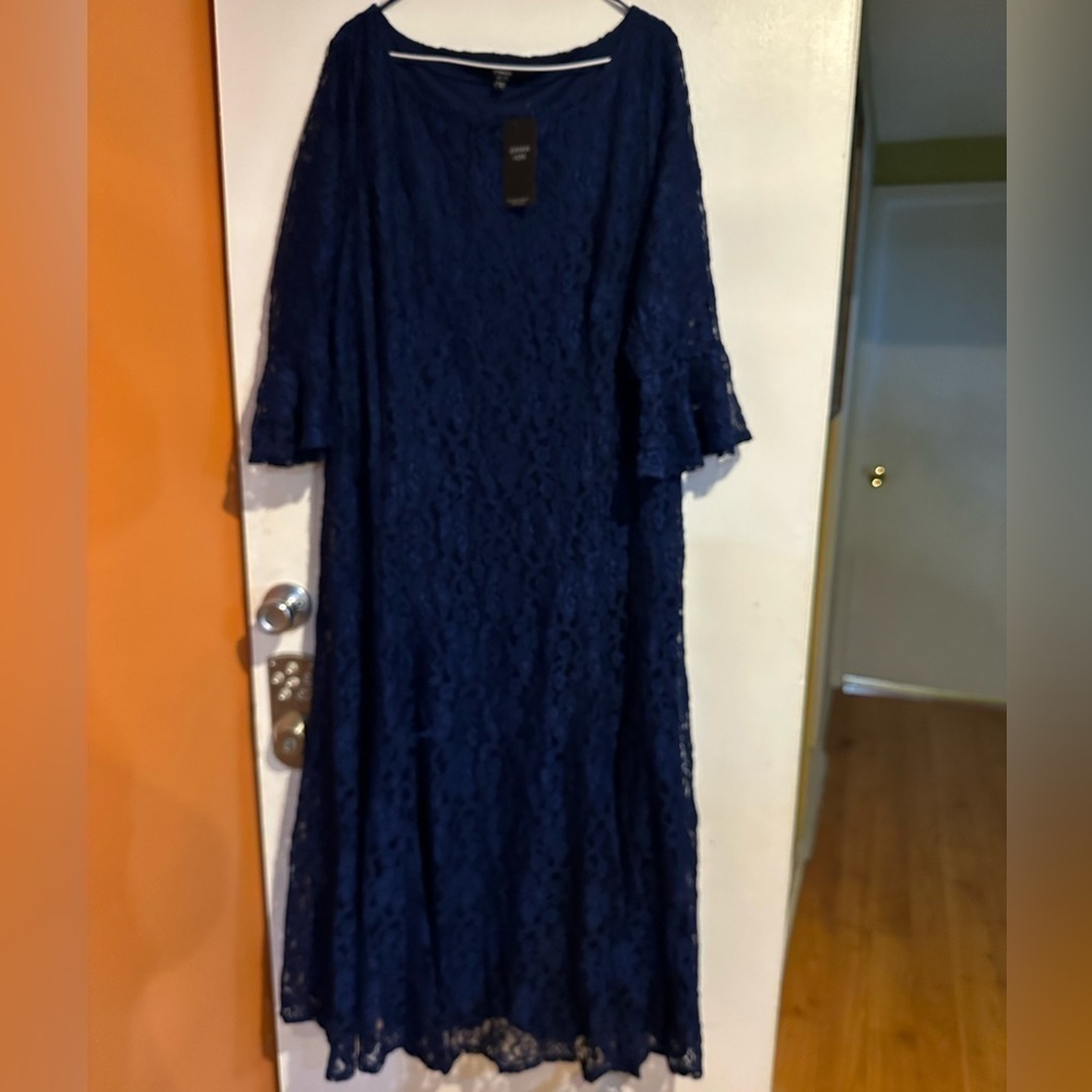 Joanna Hope Navy Blue Lace Dress Size 22 NWT